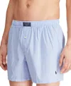 Polo Ralph Lauren Men's Plaid Single-button Fly Boxers In Steve Stripe