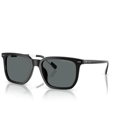 Polo Ralph Lauren Men's Polarized Sunglasses Ph4224u In Shiny Black
