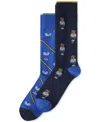 Polo Ralph Lauren Assorted 2-pack Polo Athletic Club Mini Bears Crew Socks In Blue