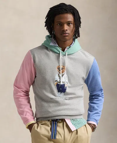 Polo Ralph Lauren Sporty Teddy Bear Colour-block Hoodie In Multi