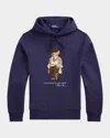 Polo Ralph Lauren Navy Graphic Bear Hoodie With Drawstring