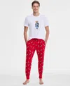Polo Ralph Lauren Men's Polo Bear Jogger Pajama Set, Exclusively At Macy's In Red