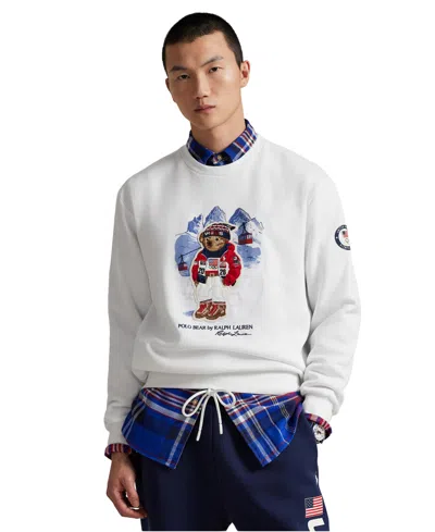Polo Ralph Lauren Team Usa Unisex Polo Bear Sweatshirt In White