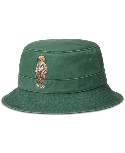 Polo Ralph Lauren Men's Polo Bear Twill Bucket Hat In Green