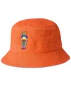 Polo Ralph Lauren Polo Bear-embroidery Bucket Hat In Orange