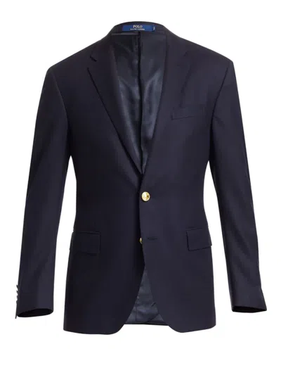 Polo Ralph Lauren Navy Slim-fit Unstructured Linen-blend Blazer