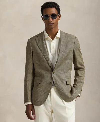 Polo Ralph Lauren Men's Polo Modern Glen Plaid Sport Coat In Tan,brown