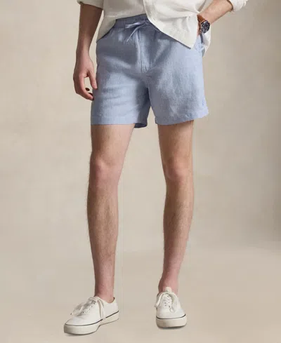 Polo Ralph Lauren Men's Polo Prepster Linen Shorts In Blue