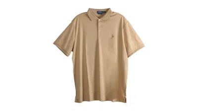 Pre-owned Polo Ralph Lauren Men's  Classic Fit Short Sleeve Soft Touch Polo In Classic Camel Heather In Brown