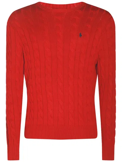 Pre-owned Polo Ralph Lauren Men's  Classic Long Sleeve Pullover In Park Avenue Red