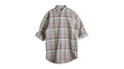 Pre-owned Polo Ralph Lauren Men's  Classic Oxford Sport Long Sleeve Shirt In Khaki Green