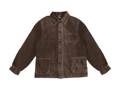 Pre-owned Polo Ralph Lauren Men's  Corduroy Workwear Jacket In Brown