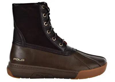 Pre-owned Polo Ralph Lauren Men's  Declan Boot Sneakers In Dark Brown