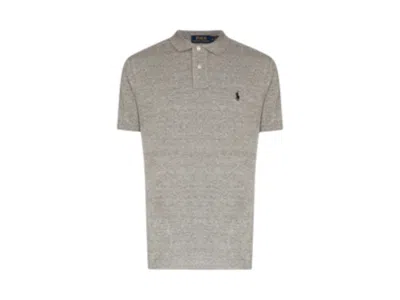 Pre-owned Polo Ralph Lauren Men's  Embroidered Logo Polo Shirt In Canterbury Heather