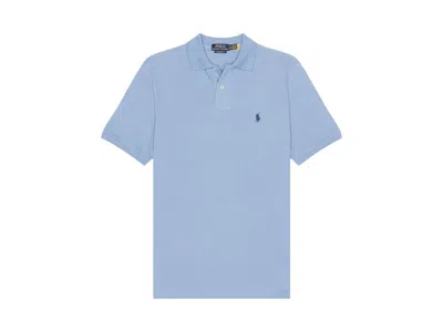 Pre-owned Polo Ralph Lauren Men's  Mesh Short Sleeve Polo Shirt In Campus Blue