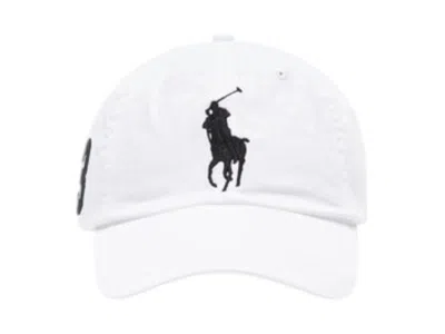 Pre-owned Polo Ralph Lauren Men's  Pig Pony Chino Sport Cap In White