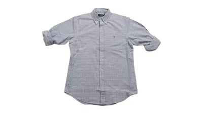 Pre-owned Polo Ralph Lauren Men's  Plaid Classic Fit Sport Long Sleeve Shirt In Blue/white Mult