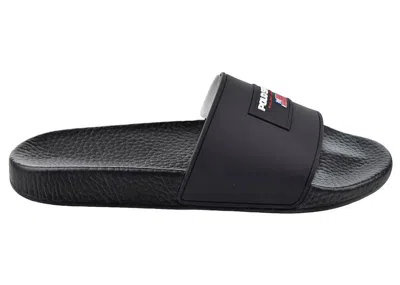 Pre-owned Polo Ralph Lauren Men's  Polo Sport Slide Sneakers In Black
