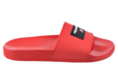 Pre-owned Polo Ralph Lauren Men's  Polo Sport Slide Sneakers In Red