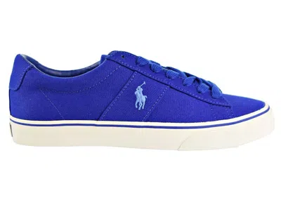 Pre-owned Polo Ralph Lauren Men's  Sayer Sneakers In Blue/egret