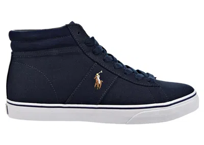 Pre-owned Polo Ralph Lauren Men's  Shaw Sneakers In Aviator Navy Blue