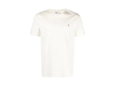 Pre-owned Polo Ralph Lauren Men's  Short Sleeve Jersey Knit Crewneck Sweat-shirt T-shirt In 8634 Parchment Crea In Sand