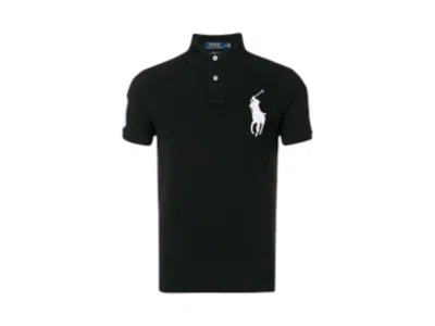 Pre-owned Polo Ralph Lauren Men's  Shortsleeve Big Pony Mesh Polo Shirt In Black