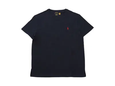 Pre-owned Polo Ralph Lauren Men's  Shortsleeve Jersey Knit Crewneck Sweat-shirt T-shirt In Ink