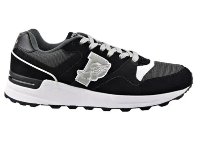 Pre-owned Polo Ralph Lauren Men's  Trackster 100 Pwing Sneakers In Black/white