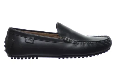 Pre-owned Polo Ralph Lauren Men's  Woodley Smooth Pull Up Sneakers In Black
