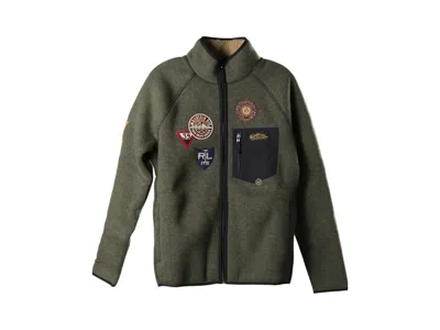 Pre-owned Polo Ralph Lauren Men's  Wool Blend Zip Jacket In Alpine Heather