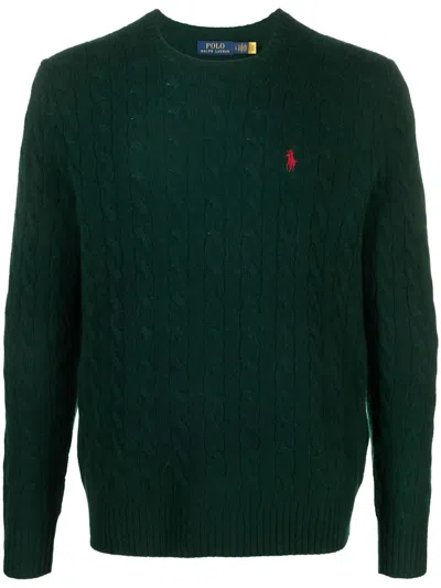 Pre-owned Polo Ralph Lauren Men's  Wool Pullover In Agate In Brown