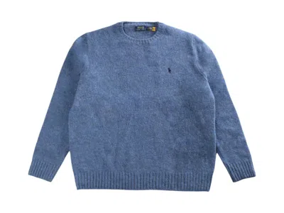 Pre-owned Polo Ralph Lauren Men's Polo Shirt Ralph Lauren Alpaca Blend Long Sleeve Sweater In Blue
