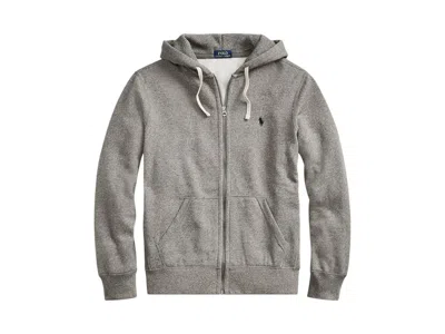 Pre-owned Polo Ralph Lauren Men's Polo Shirt Ralph Lauren Fleece Fullzip Hoodie In Ash Grey Heather