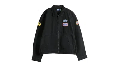 Pre-owned Polo Ralph Lauren Men's Polo Shirt Ralph Lauren Long Sleeve Canvas Lingmoor F1 Windbreaker In Black