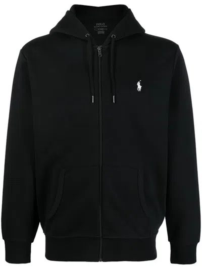 Pre-owned Polo Ralph Lauren Men's Polo Shirt Ralph Lauren Long Sleeved Full Zip Hoodie In Black