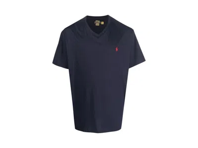Pre-owned Polo Ralph Lauren Men's Polo Shirt Ralph Lauren Shor Sleeve Vneck Classic Fi Shir In T/ink