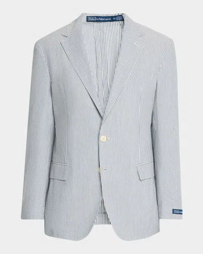 Polo Ralph Lauren Men's Polo Soft Tailored Seersucker Sport Coat In Blue