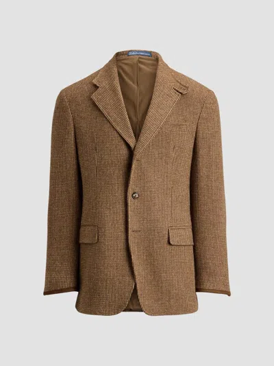 Polo Ralph Lauren Tailored-fit Tick-weave Blazer In Gold