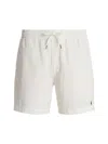 Polo Ralph Lauren Prepster Logo-embroidered Linen Drawstring Shorts In Deckwash White