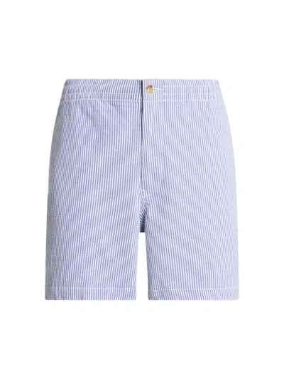 Polo Ralph Lauren Men's Prepster Striped Seersucker Cotton Shorts In Blue Seersucker