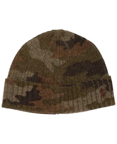 Polo Ralph Lauren Men's Printed Camo Beanie In Green