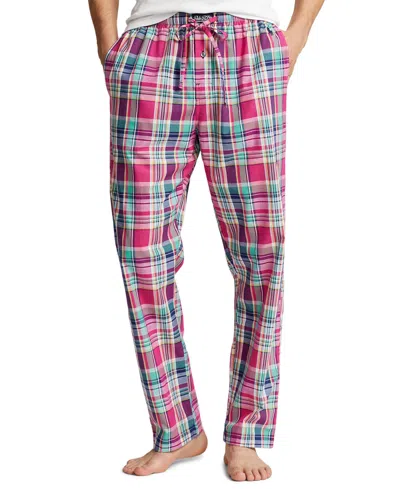 Polo Ralph Lauren Men's Printed Woven Pyjama Trousers In Paloma Plaid,cruise Navy Pp