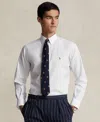 Polo Ralph Lauren Men's Classic-fit Checked Stretch Oxford Shirt In White,brown