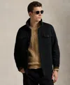 Polo Ralph Lauren Men's Quilted Double-knit Jersey Shirt Jacket In Black