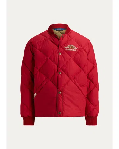 Polo Ralph Lauren Polo Sportsman Down Jacket In Sweet Tomato In Red