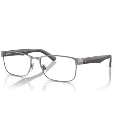 Polo Ralph Lauren Men's Rectangle Eyeglasses, Ph1157 55 In Shiny Gunmetal
