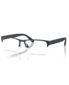 Polo Ralph Lauren Half-rim Rectangle-frame Glasses In Brown