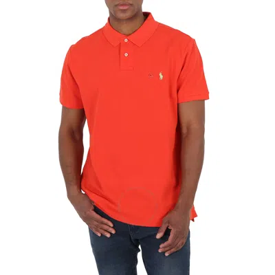 Polo Ralph Lauren Men's Red Embroidered-logo Polo Shirt In Orange