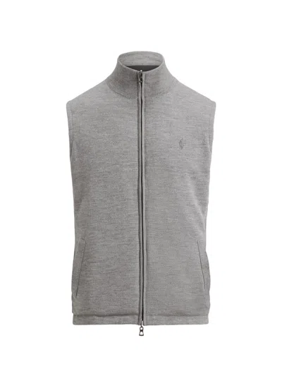 Polo Ralph Lauren Men's Reversible Knit-to-ripstop Vest In Gray